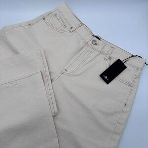 7 For All Mankind Women's Straight Wide Leg Jean Trouser, Size 31, Solitary Star